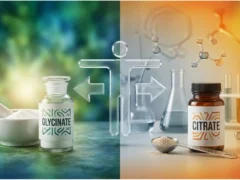 Comparison of magnesium glycinate and citrate in supplement jars
